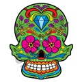 Sugar Skull 19 47x57 inch - Fabric Wall Skin Decal