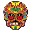 Sugar Skull 24 47x56 inch - Fabric Wall Skin Decal