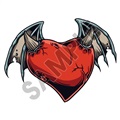 Heart Devil 63x47 inch - Fabric Wall Skin Decal