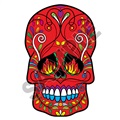 Sugar Skull 32 47x74 inch - Fabric Wall Skin Decal