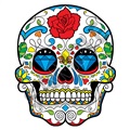 Sugar Skull 49 47x57 inch - Fabric Wall Skin Decal