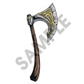 Medieval Weapons Axe 01 47x120 inch - Fabric Wall Skin Decal