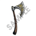 Medieval Weapons Axe 01 9x24 inch - Fabric Wall Skin Decal