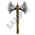 Medieval Weapons Battle Axe 01 47x78 inch - Fabric Wall Skin Decal