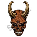 Skull Ram Horns 04 47x76 inch - Fabric Wall Skin Decal