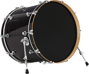 Decal Skin works with most 26" Bass Kick Drum Heads Binary Rain Yellow - DRUM HEAD NOT INCLUDED